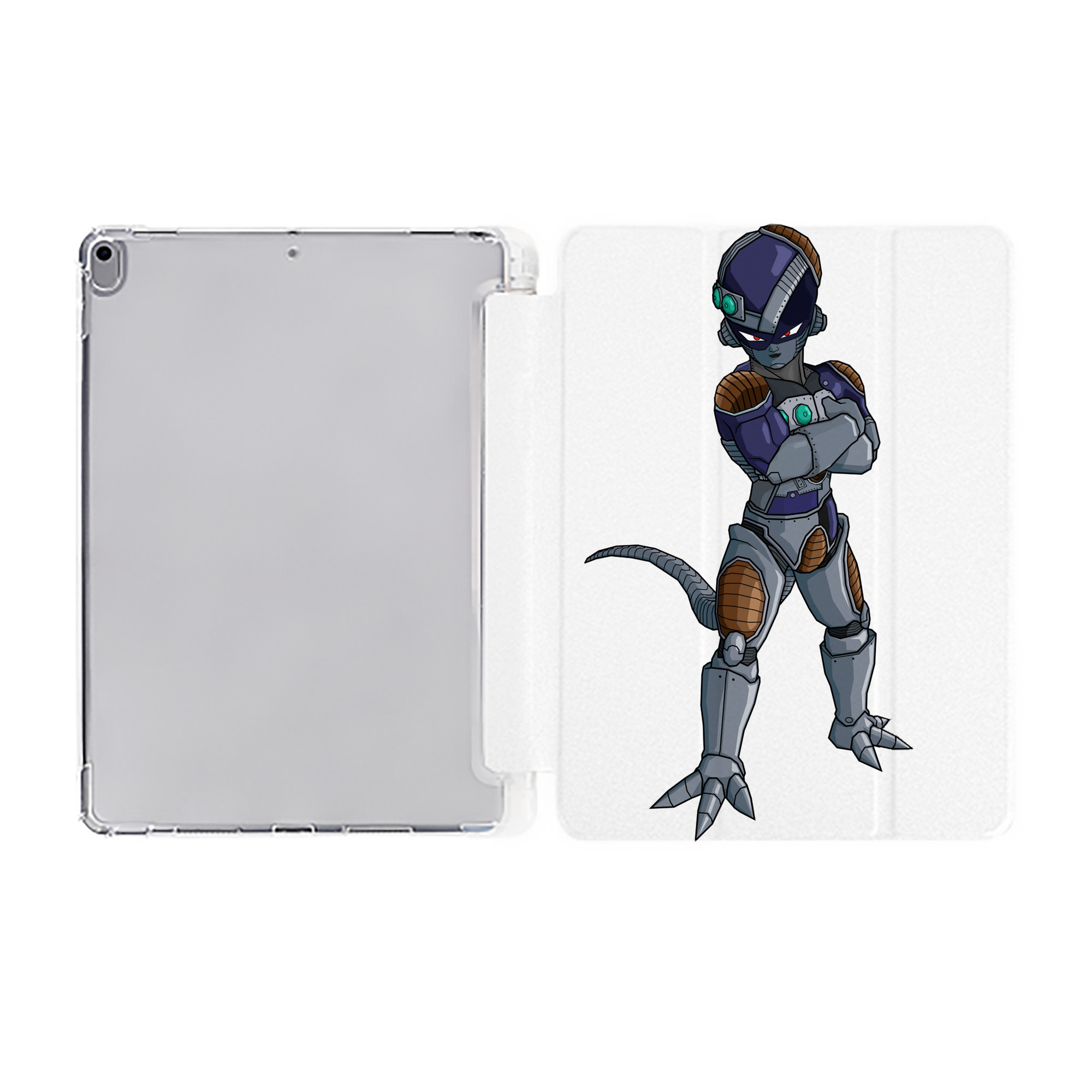 （画像用） ドラゴンボール フリーザ DRAGON BALL Frieza IPad ケース ペン収納付き 三つ折りスタンド PUレザー×シリコン 対応機種9.5/10.5/10.9インチ
